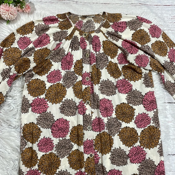 Tucker Silk Blend Floral Button Front Midi Dress - Picture 7 of 12